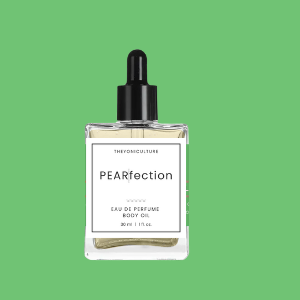 PearFECTION body oil creamy sweet vanilla forward scent profile 1.7oz/50ml Top: Top: Cinnamon, Clove  Middle: Pear, Apple Cider  Base: Brown Sugar, Brandy Fragrance Fragrance