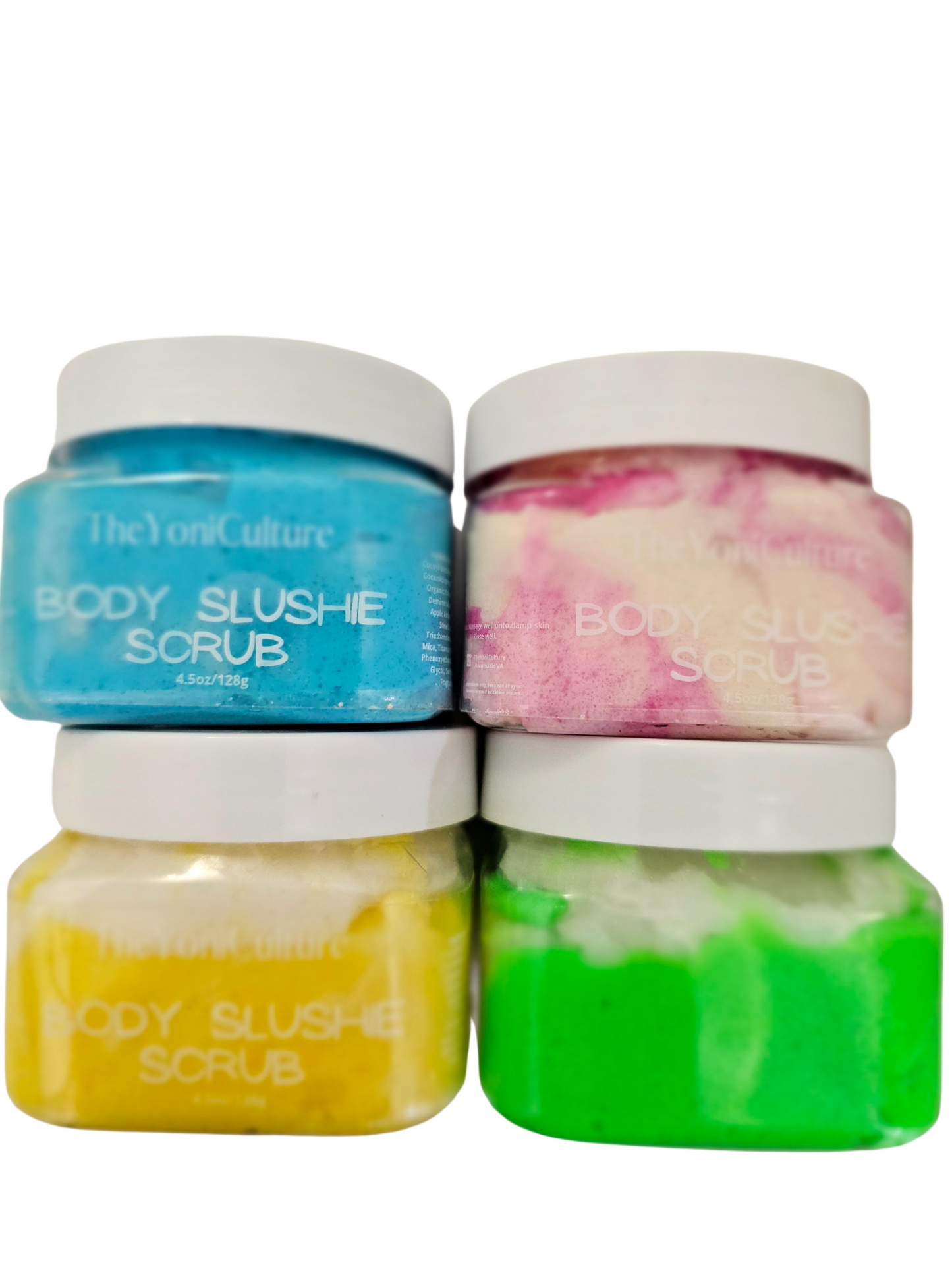 Slushie Body Bubbly Body Scrubs hi foam exfoliating.